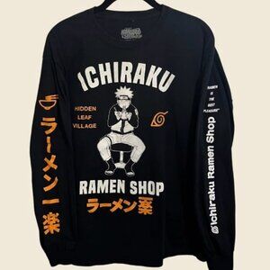 NARUTO SHIPPUDEN Hidden Leaf Village Ichiraku Ramen Shop Longsleeve Shirt Size L